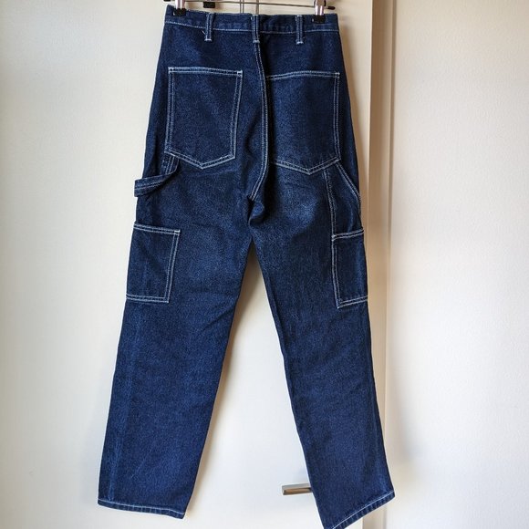 J. Galt Brandy Melville Ariana Carpenter High Rise Dark Wash Jeans (Size: Sm) - Picture 4 of 6